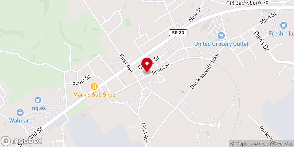 Map showing location of House of God Worship Center