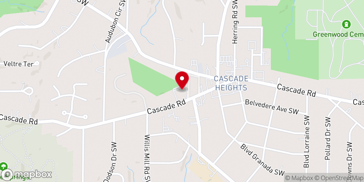Map showing location of Episcopal Church of the Incarnation