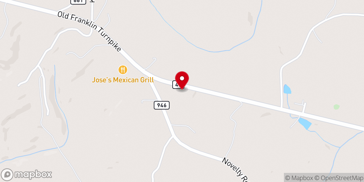 Map showing location of New Hope Pentecostal Holiness
