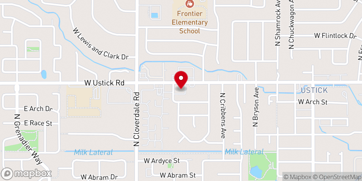 Map showing location of Faith Evangelical Church