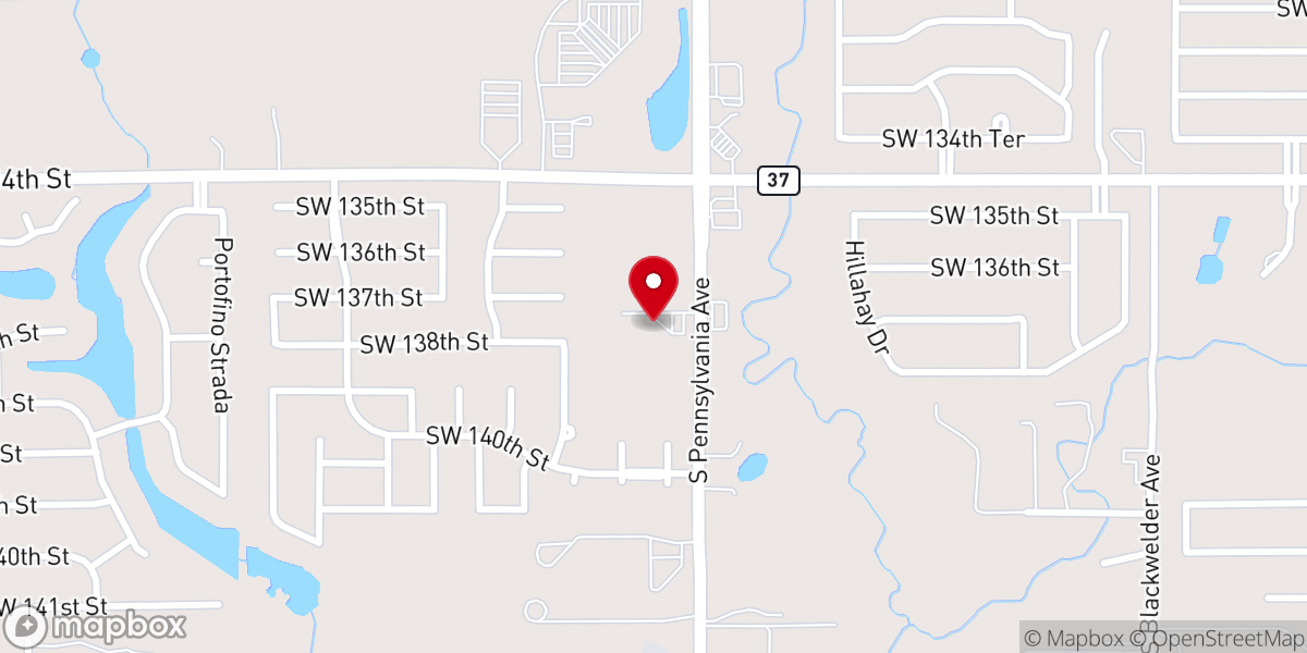 Map showing location of Faith Crossing Baptist Church