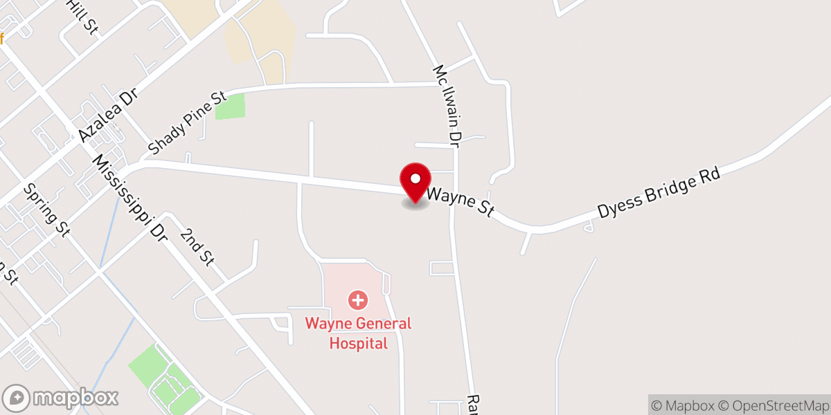 Map showing location of Abundant Life Church