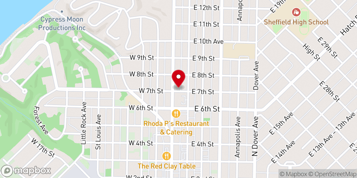 Map showing location of Old Grace Venue