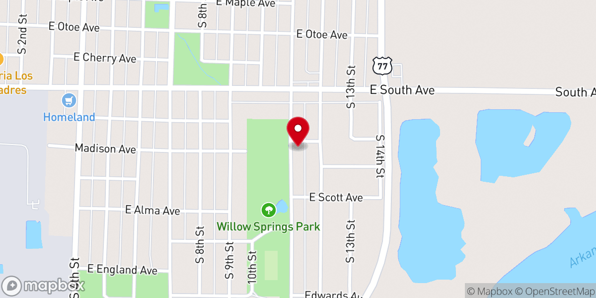 Map showing location of Saint John Baptist Church