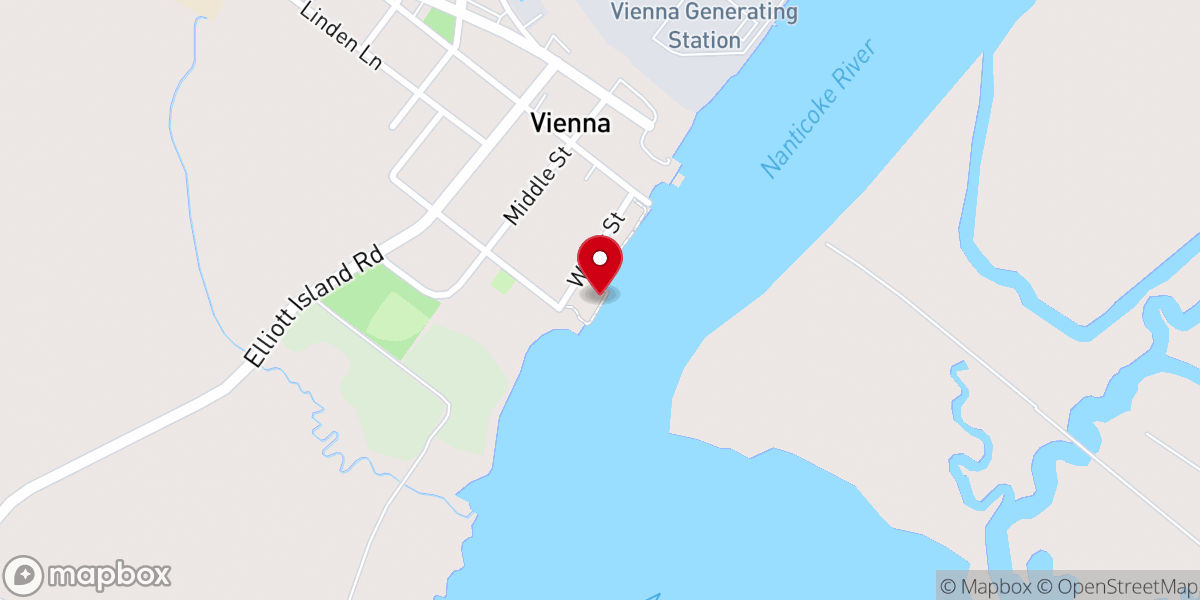 Map showing location of Vienna Waterfront Park