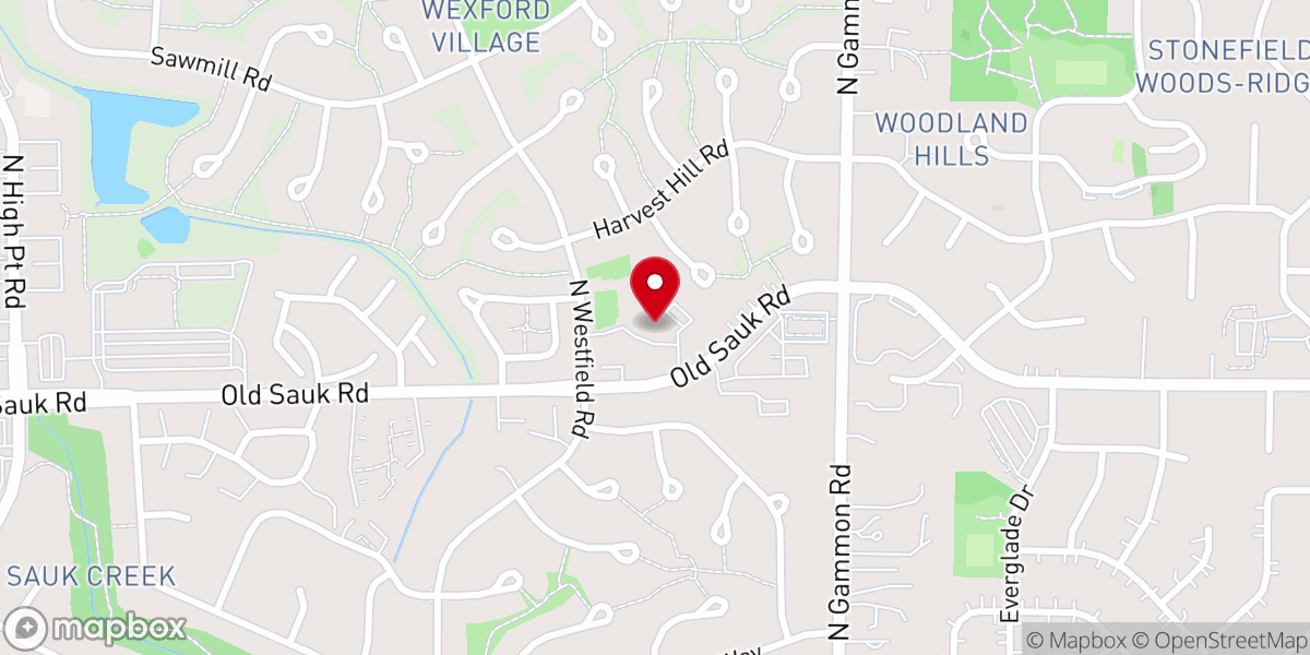 Map showing location of Madison Christian Community - Community of Hope UCC and Advent Lutheran, ELCA