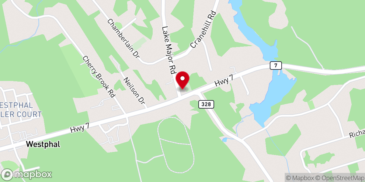 Map showing location of St. John's Anglican Church Westphal