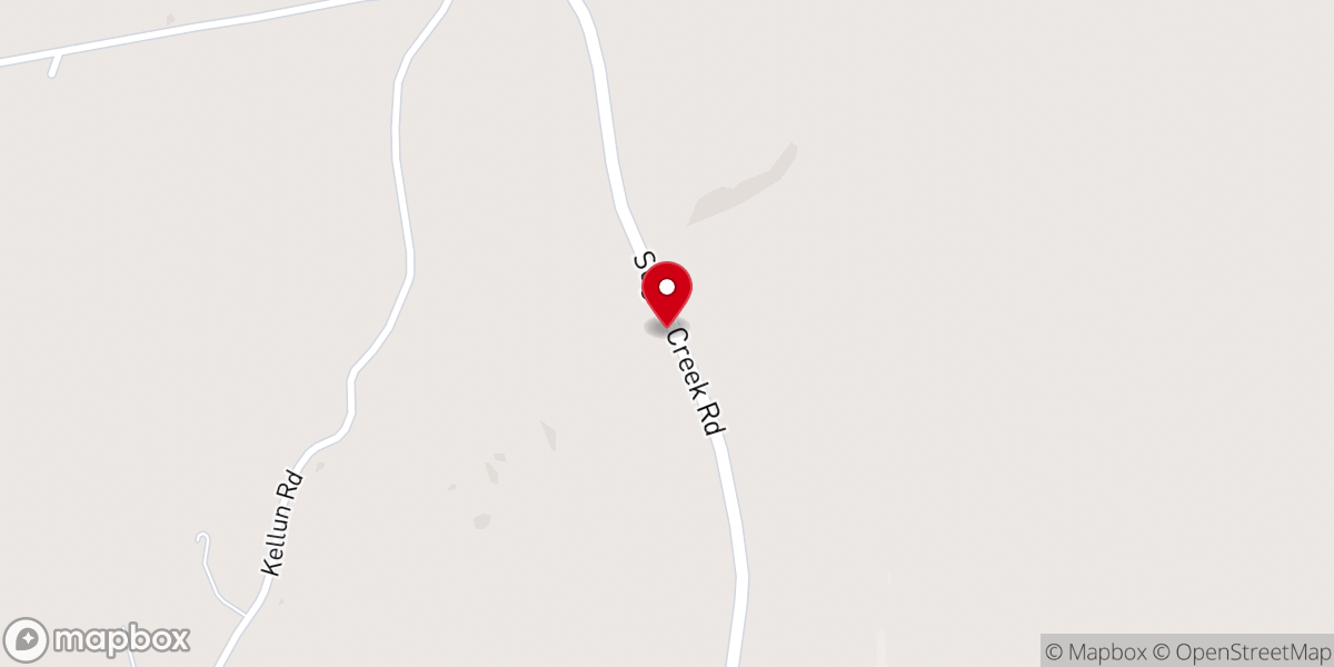 Map showing location of Sugar Creek Mission Church