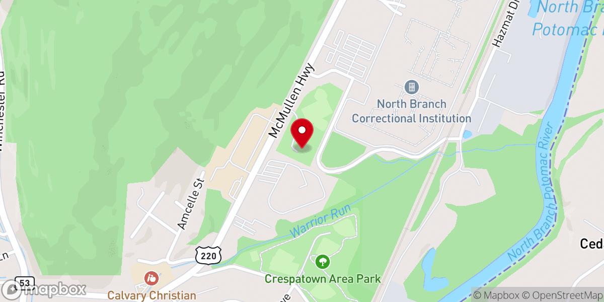 Map showing location of Liberty Christian Fellowship
