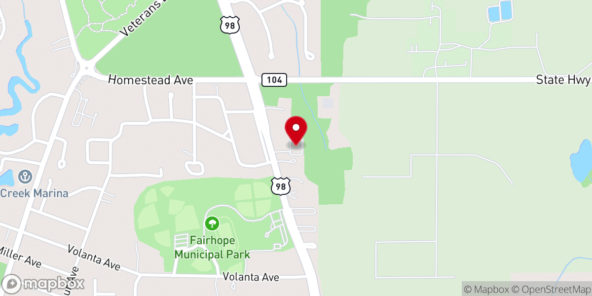 Map showing location of Fairhope Church of Christ