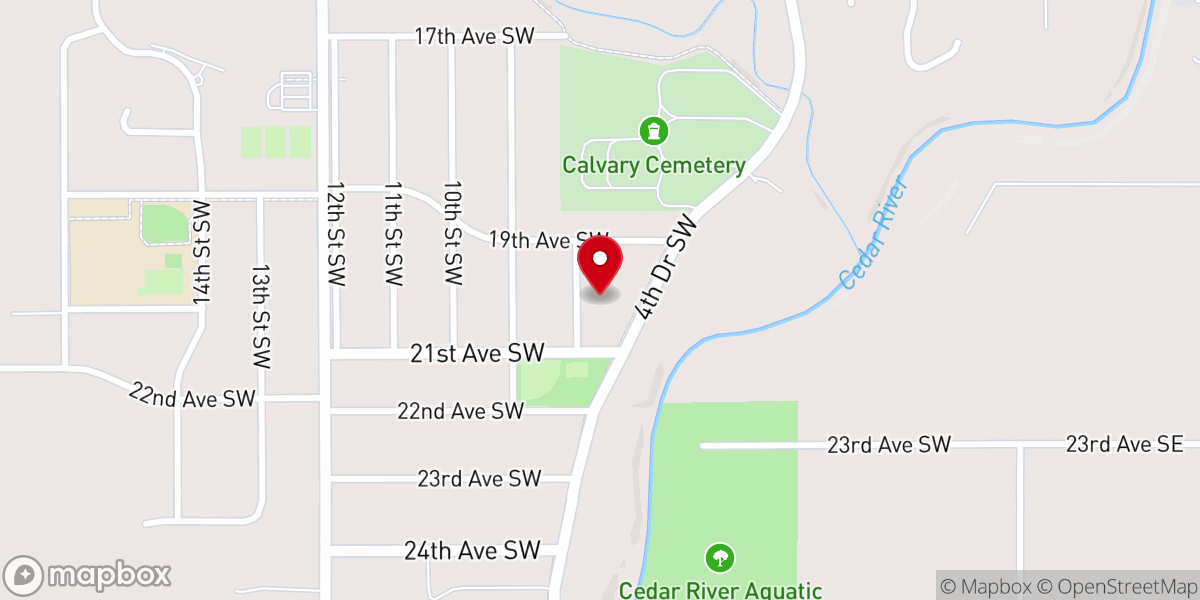Map showing location of Beautiful Savior Lutheran Church