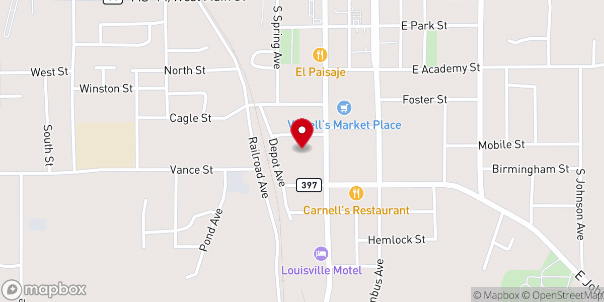 Map showing location of Tractor Supply Co.