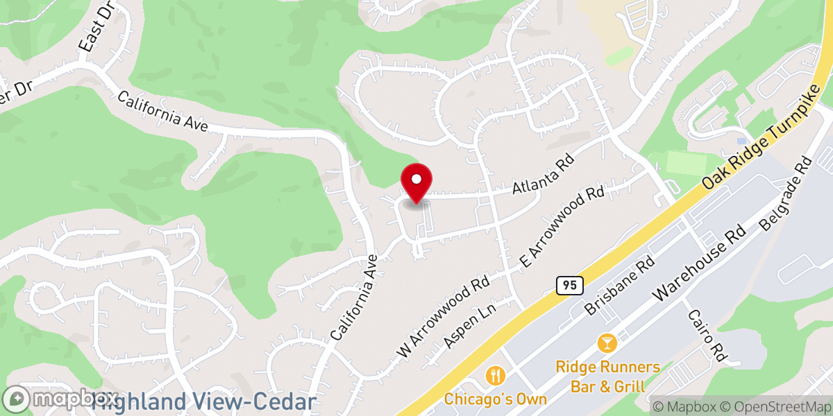 Map showing location of Glenwood Worship