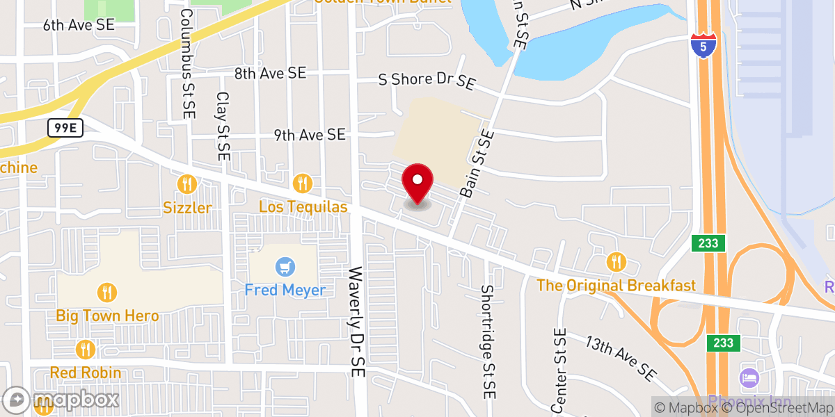 Map showing location of Hope Church Assemblies of God