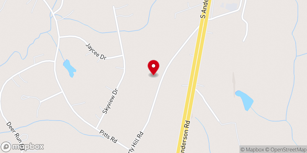 Map showing location of Liberty Hill Church