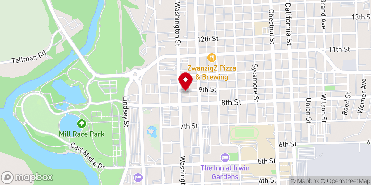 Map showing location of College Park Church of Columbus