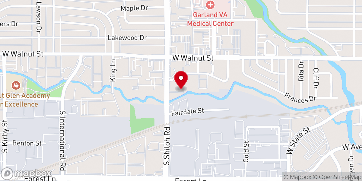 Map showing location of The Northeast Church
