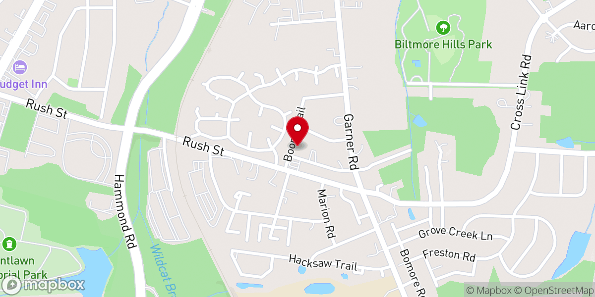 Map showing location of Christian Faith Baptist Church