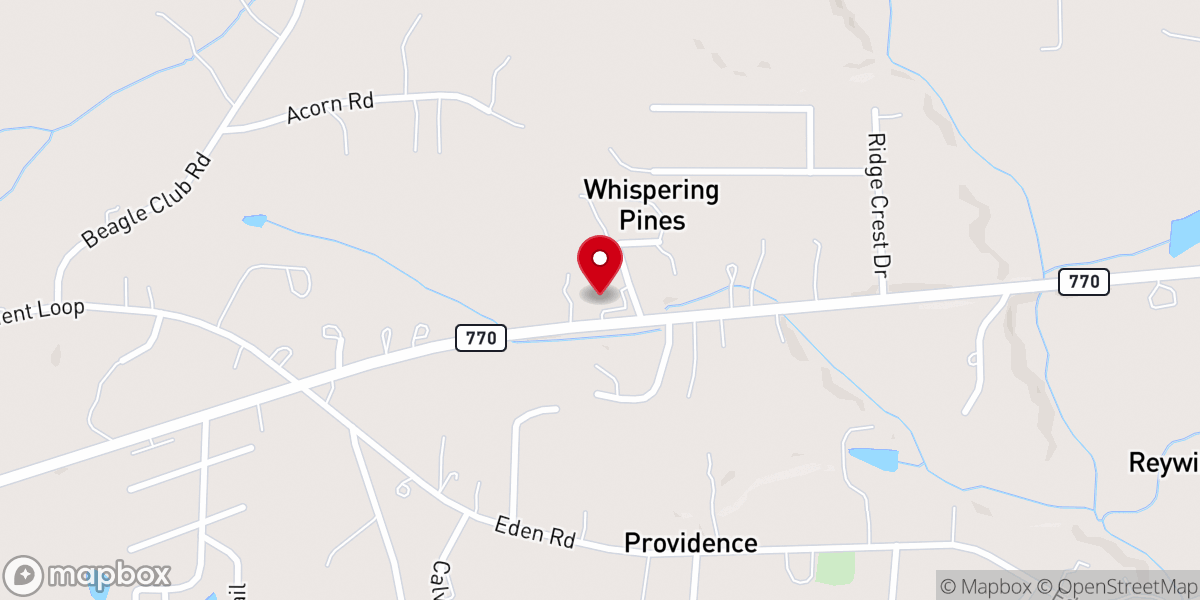 Map showing location of Fairview Baptist Church