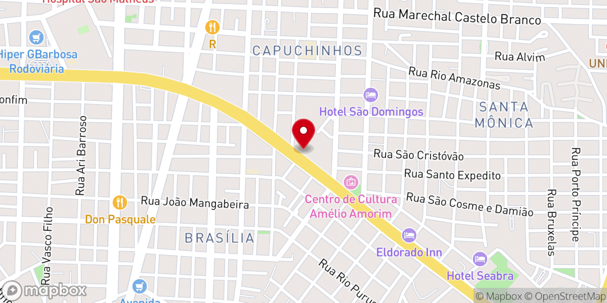 Map showing location of Paróquia Santo Antônio