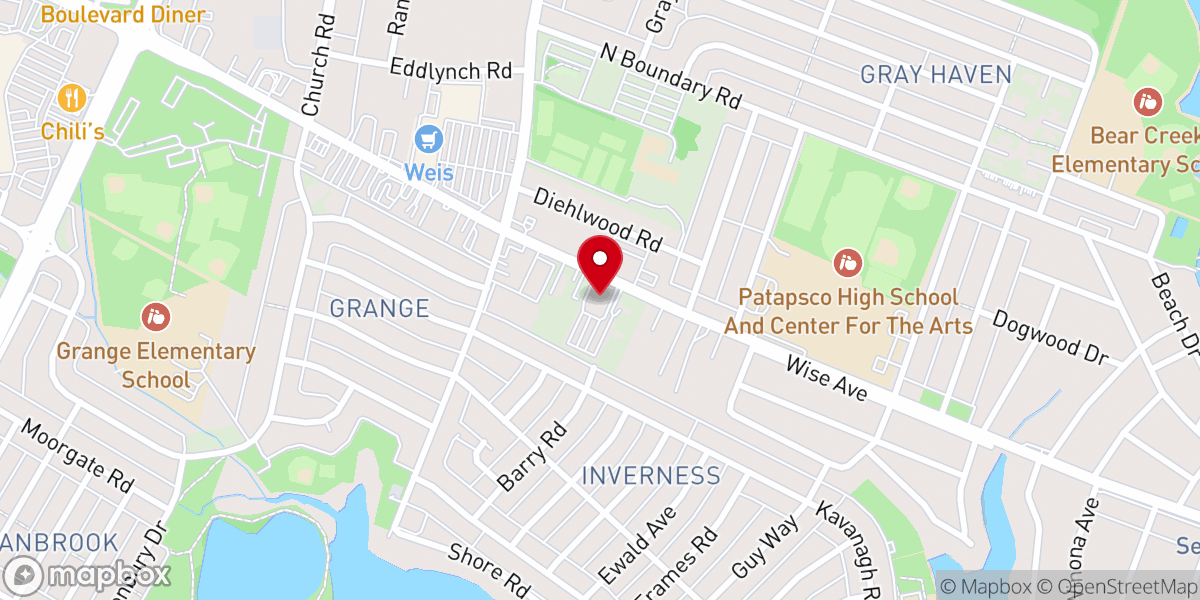 Map showing location of Eastern Assembly of God Church