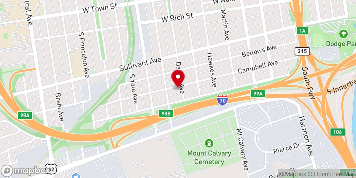 Map showing location of First Pentecostal Gospel Church