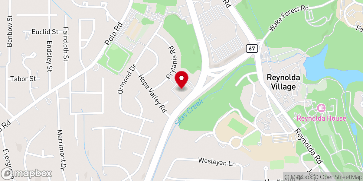 Map showing location of Fairview Moravian Church