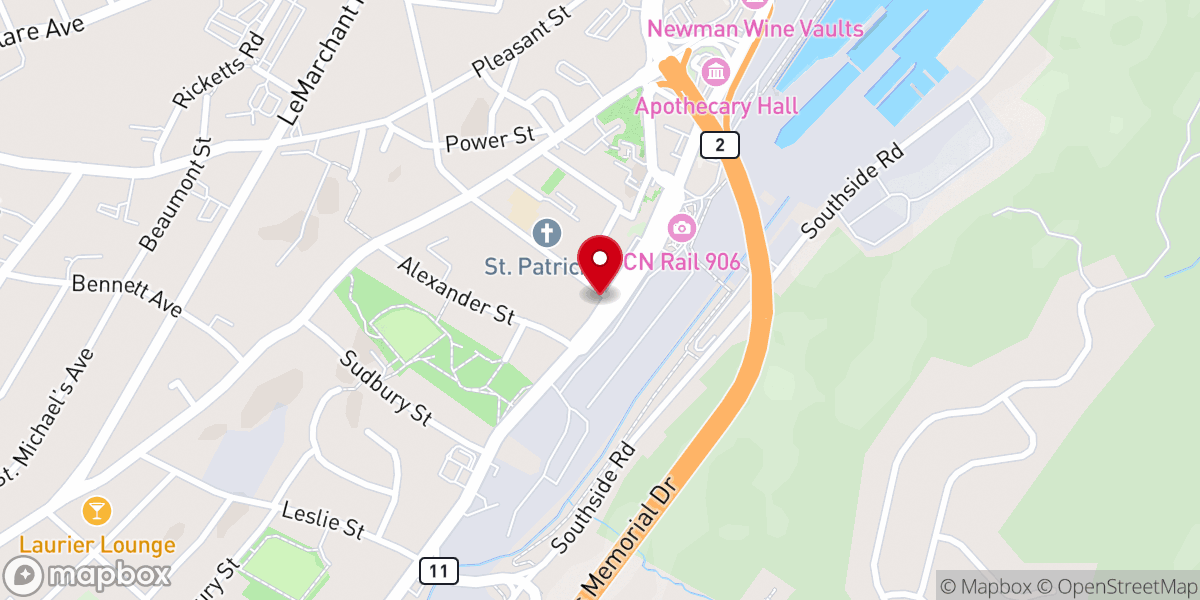 Map showing location of McCarthy's Party Tours & Convention Services