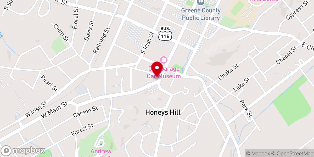 Map showing location of Reformation Lutheran Church