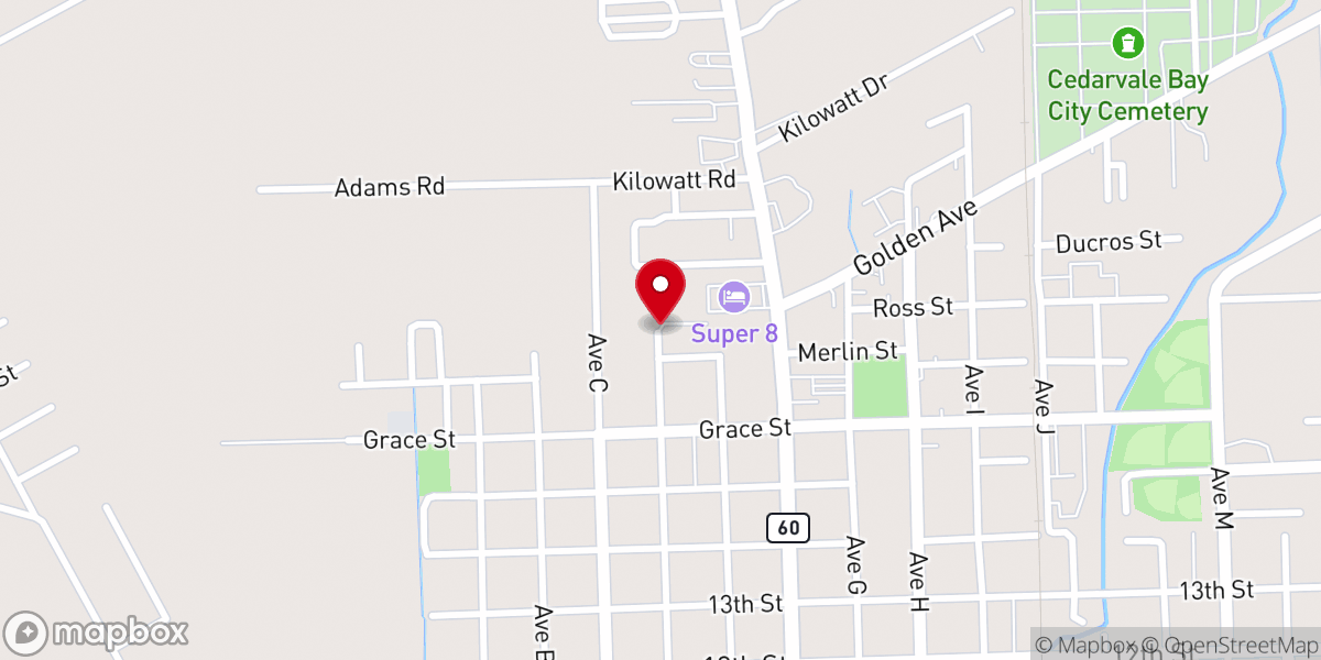 Map showing location of St John Baptist Church