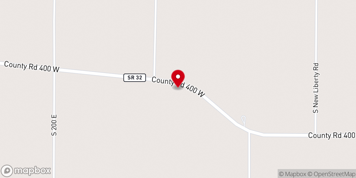 Map showing location of Scotts Prairie Christian Church