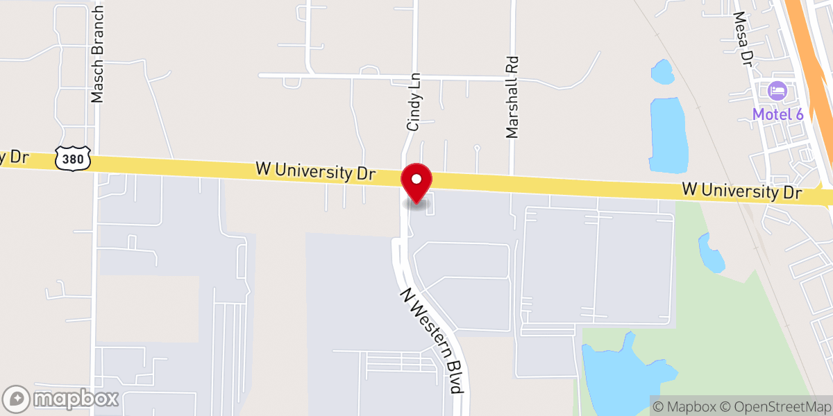 Map showing location of Friendship Church Denton