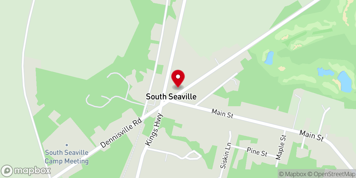 Map showing location of South Seaville United Methodist