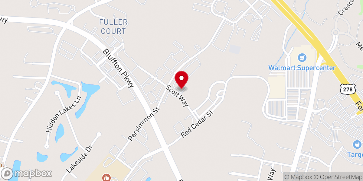 Map showing location of Centro de Salvacion, Bluffton sc