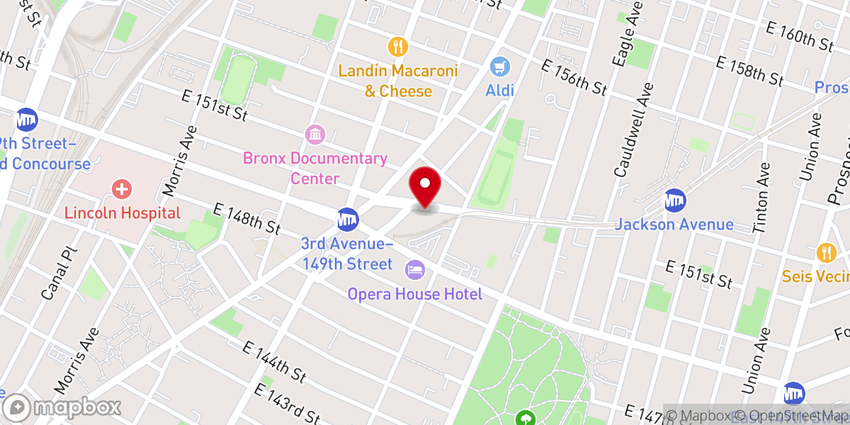 Map showing location of La Central YMCA