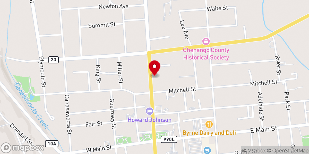 Map showing location of Christ Lutheran Church