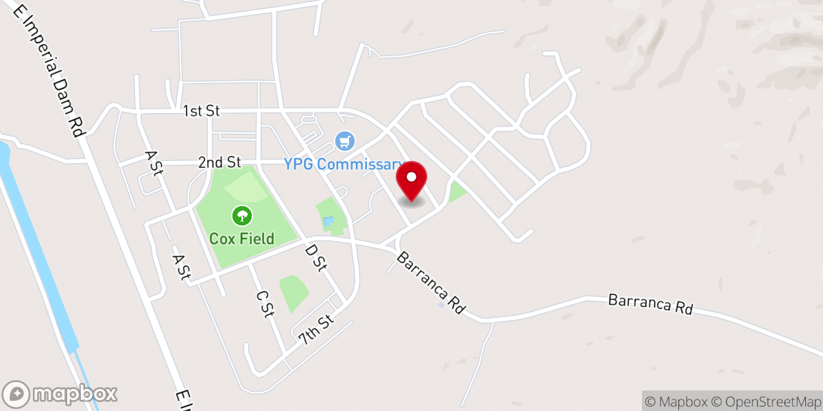 Map showing location of YPG Halo Chapel
