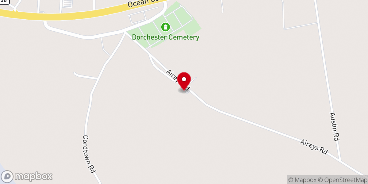 Map showing location of Pentecostal Temple Church of Cambridge, MD