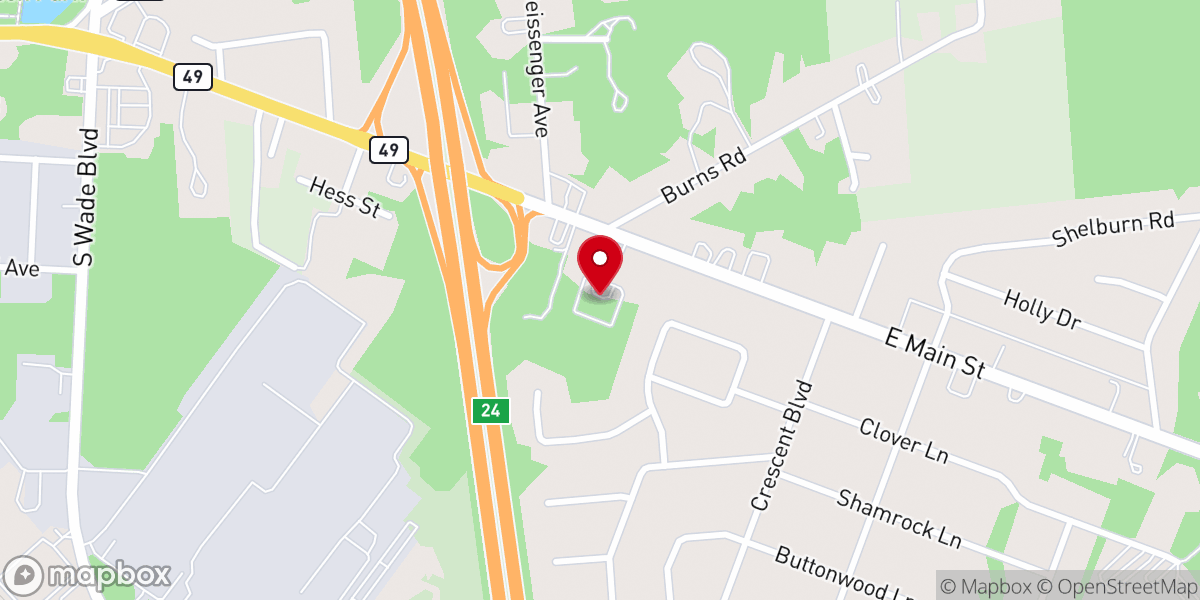 Map showing location of Millville Church of the Nazarene