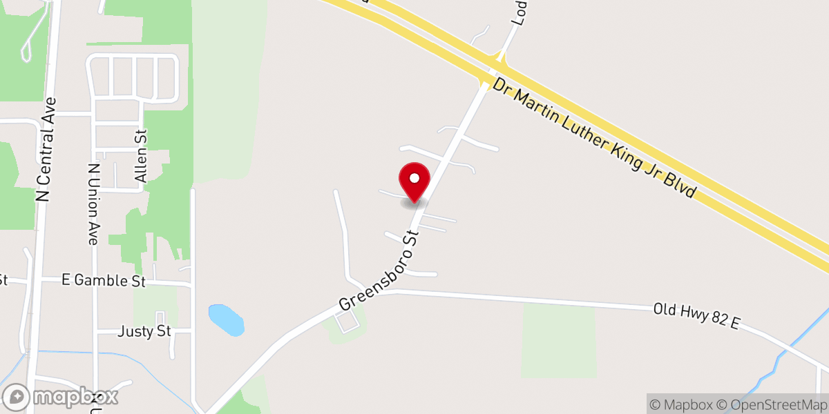 Map showing location of Campbell Hill Church