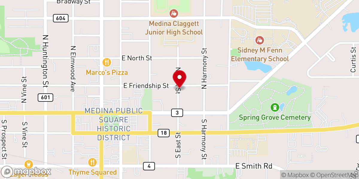 Map showing location of Love Inc of Medina County