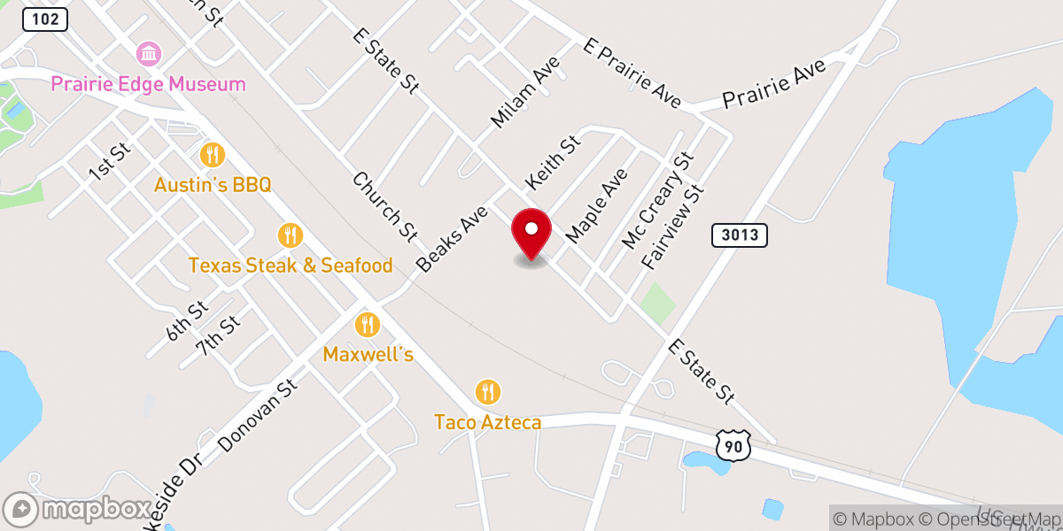 Map showing location of Providence Baptist Church