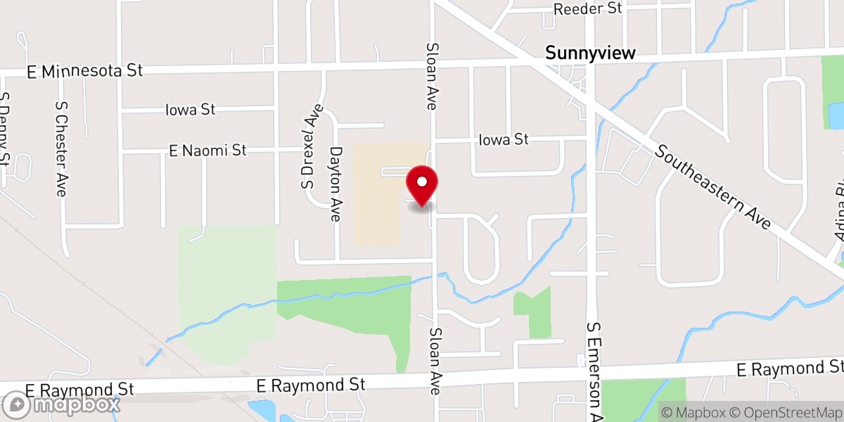 Map showing location of Mt Calvary Evangelistic Center