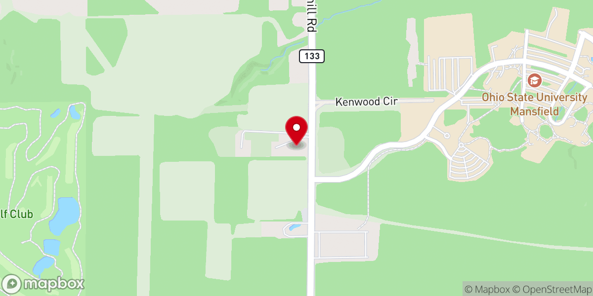 Map showing location of Mansfield Korean United Methodist