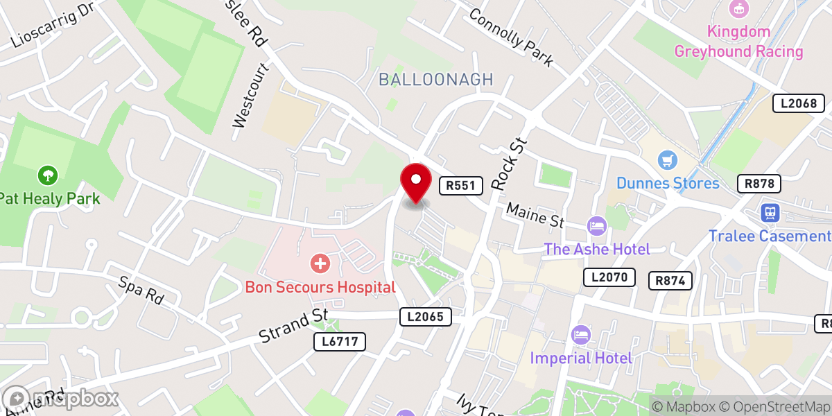 Map showing location of Rehoboth Christian Church Tralee