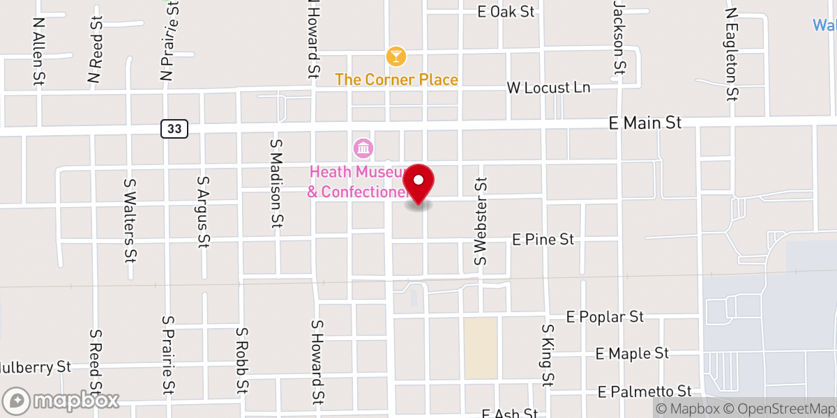 Map showing location of FBC Robinson