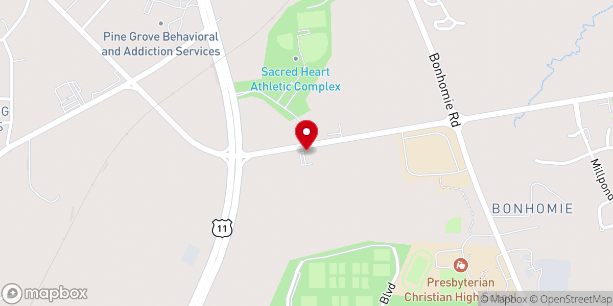 Map showing location of Tatum Drive Living Word Church