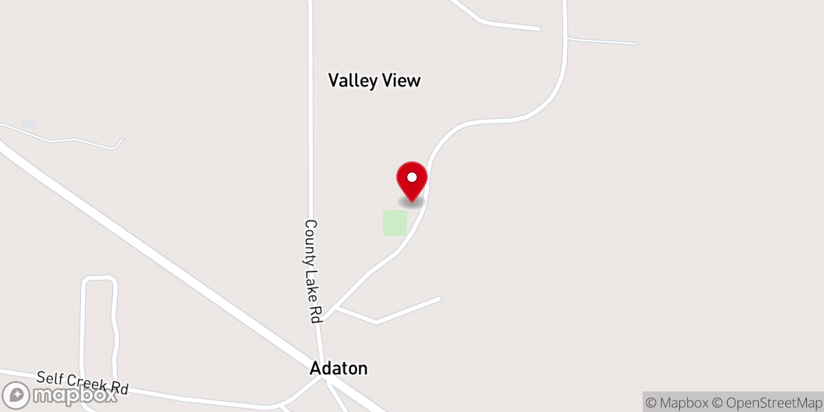 Map showing location of Adaton United Methodist Church