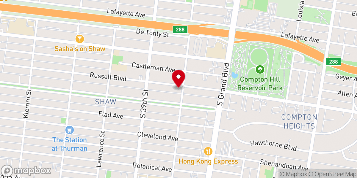 Map showing location of South City Church