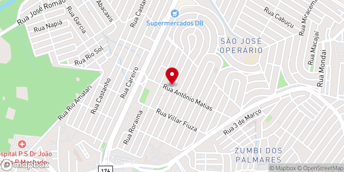 Map showing location of Paróquia São José Operário - (Matriz Paroquial)